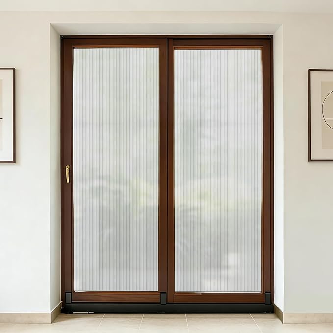 VELIMAX 4/5-Inch Reeded Glass Window Film, Frosted Glass Window Privacy Film - Image 7