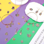 MARFOREVER 40 Pcs/20 Pairs Glitter Mardi Gras Charms - Image 4