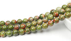 MJDCB Natural Stone Beads Unakite Round Loose Spacer Beads 15'' 4m 6m 8m 10mm - Image 3