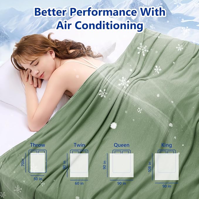Topcee Cooling Blanket for Night Sweats Absorbs Heat to Keep Adults, Children - Image 7
