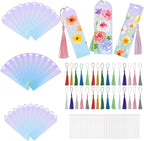 90Pcs Acrylic Bookmark Blanks Kit, 30 Set Iridescent Clear Acrylic Bookmarks by Unknown