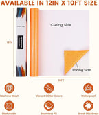 Orange Glitter HTV Heat Transfer Vinyl - Image 5