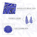 Yoption Petal Mosaic Tiles for Crafts, 200g Flower Leaf Ceramic Mosaic Tiles - Image 6