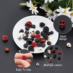 arricraft 203 Pcs Halloween Skull Gemstone Beads Kits, Natural Lava Rock - Image 4