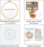 Louise Maelys Funny Flower Wreath Embroidery Kit - Image 2