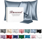 Anti Acne Pillow Cases Hypoallergenic, USA Made, King Size Silk Pillowcase by ROSEWARD