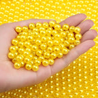 DUQGUHO Yellow Beads for Jewelry Making 8mm Fake Pearl Beads for Bracelets by DUQGUHO