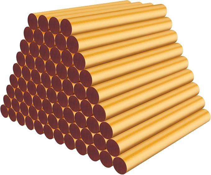 72 Pack Metallic Gold Hot Glue Sticks Full Size, 0.43x4 in Sealing Wax Sticks by ENPOINT