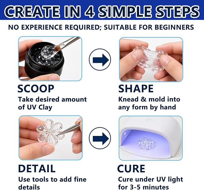3.5 oz UV Clay Clear Polymer Resin - Image 4
