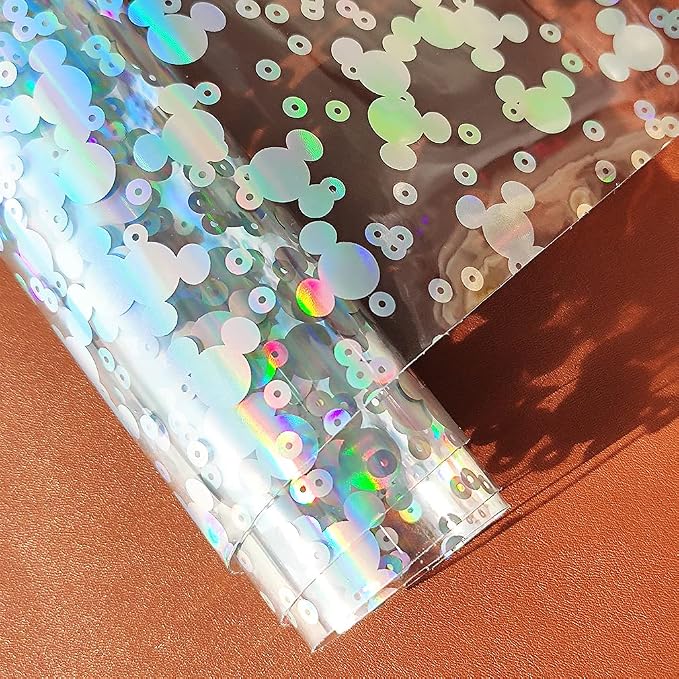 HYANG Transparent Mouse PVC Super Clear Holographic Vinyl Faux Leather Sheets 1 - Image 3