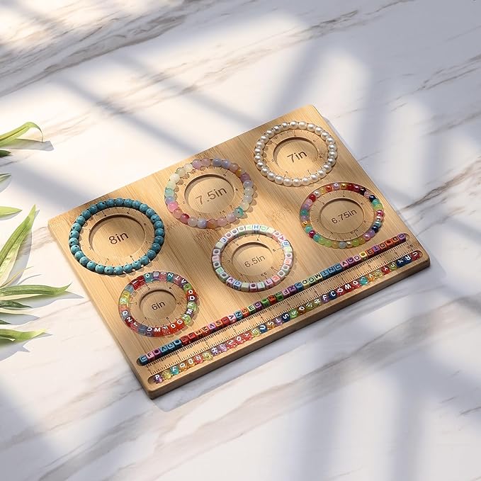 Petoysoso Bead Board for Jewelry Making, Bamboo Beading Board for Jewelry - Image 2