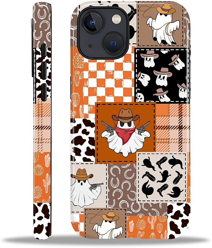 Case for iPhone 15, Scratch Resistant Hybrid Double Layer Hard Shell，Halloween by Toulas