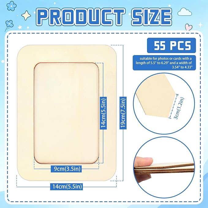 VOKOY 55 Pack Wooden Picture Frames - Image 2