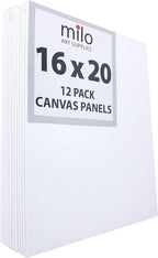 milo Canvas Flat Panel Boards for Painting, 16x20 inch, 12 Pack, Mixed Wet Media - Image 5