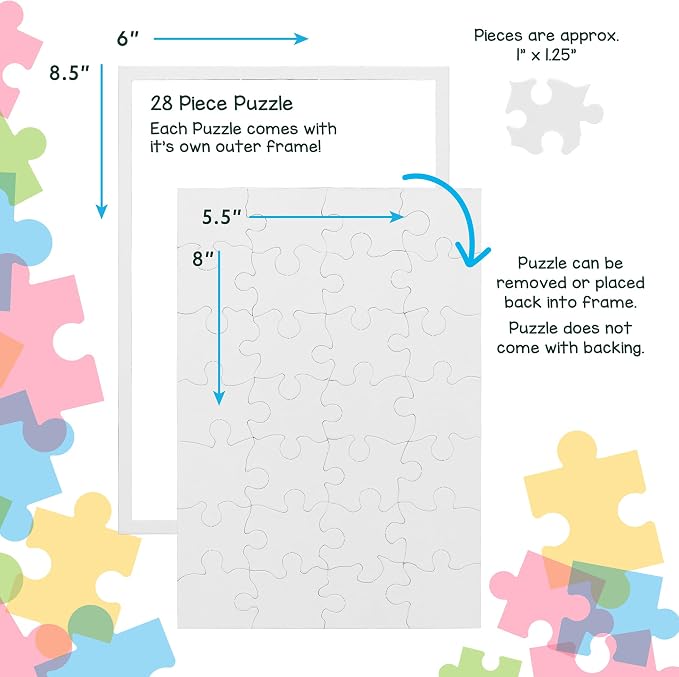 Hygloss 8 Blank Jigsaw Puzzles - Image 3
