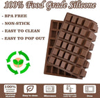 Sakolla 2 Pack Square Chocolate Molds, 72 Cavities Terrace Silicone Molds - Image 2