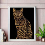 OJTOYART Cat Diamond Art Kits for Adults, 5D Animals Diamond Painting Kits for - Image 3