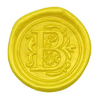 Medieval Initial Alphabet Wax Seal Stamp, Brass Head Wooden Handle, - Image 2