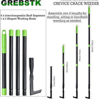 GREBSTK Crack Weeder Crevice Weeding Stainless Steel Tool Adjustable, 63 in | - Image 3