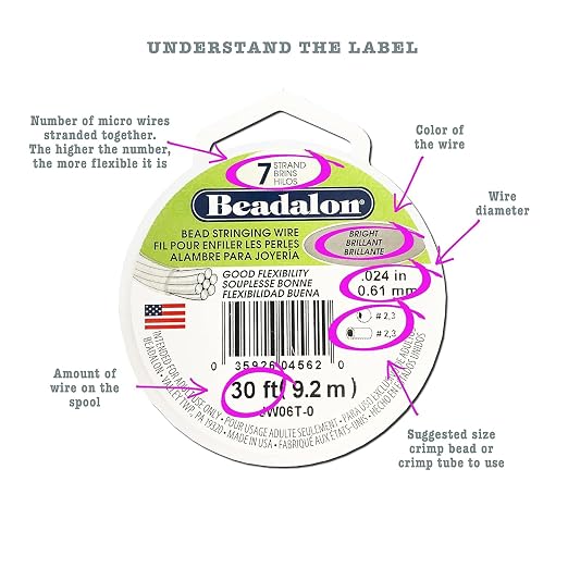 Beadalon 7-Strand Stainless Steel Beading Wire, Flexible & Durable Wire - Image 3