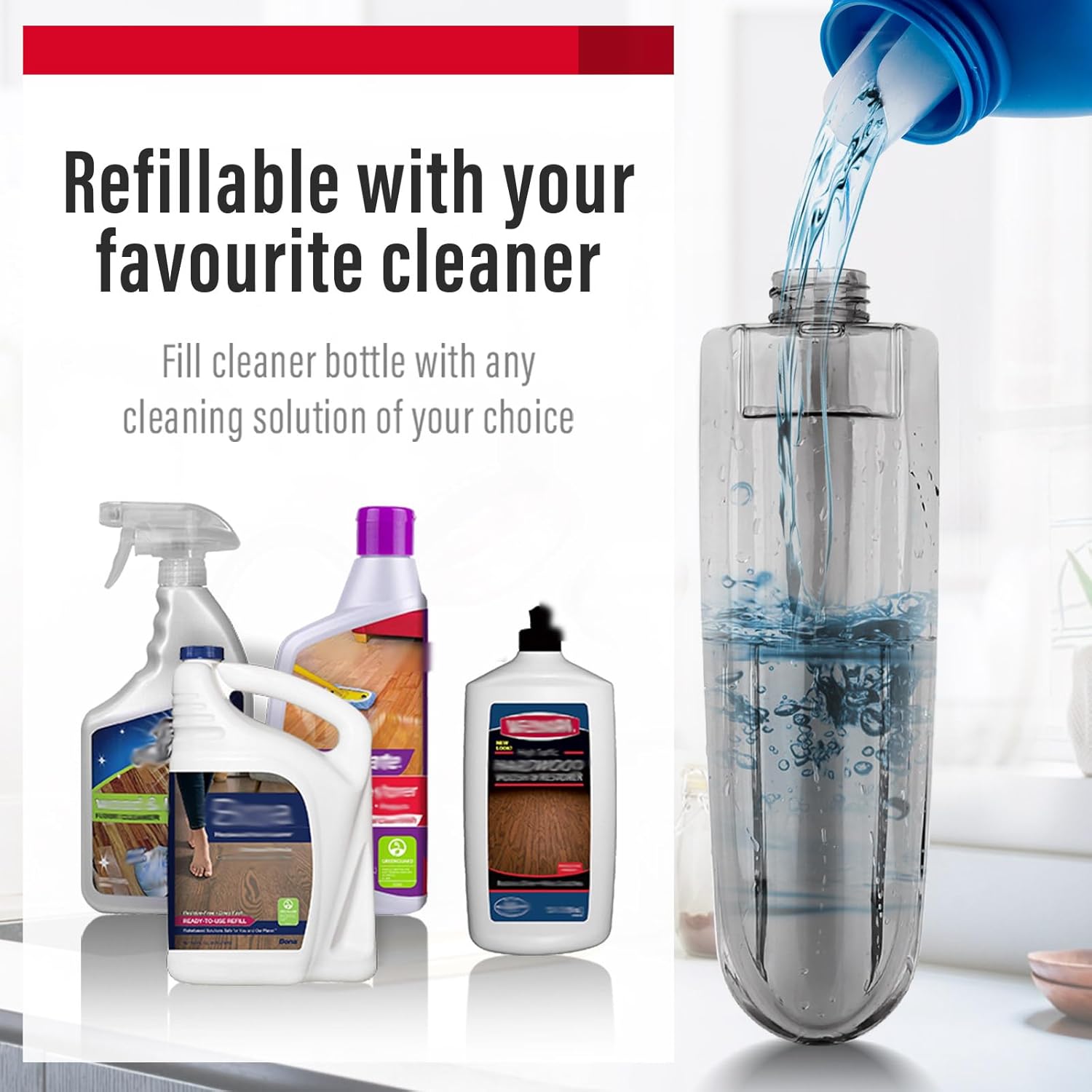 Mops for Floor Cleaning Wet Spray Mop with 14 oz Refillable Bottle and 2 Washable Microfiber Pads Home or Commercial Use Dry Wet Flat Mop for Hardwood Laminate Wood Ceramic