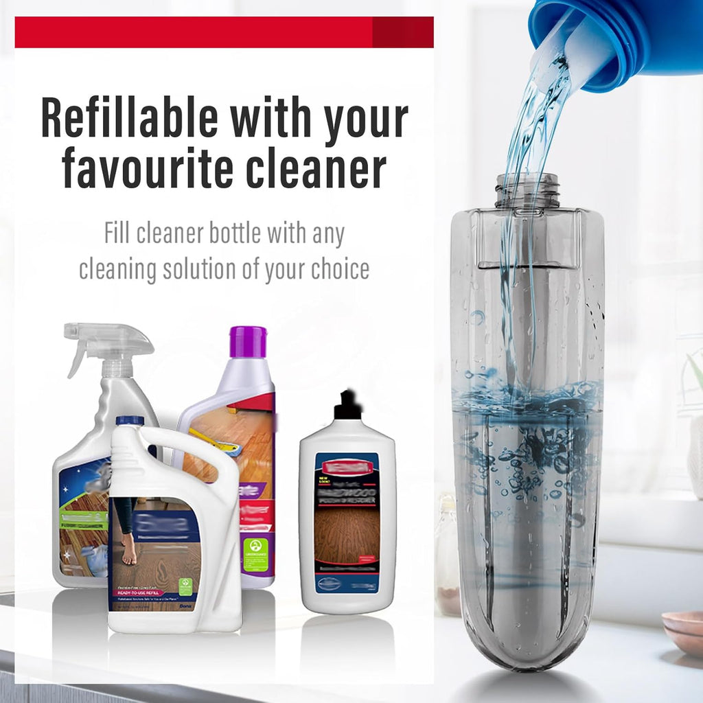 Spray Mops for Floor Cleaning Floor Mop with a Refillable Spray Bottle and 3 Washable Microfiber Pads Home or Commercial Use Dry Wet Flat Mop for Hardwood Laminate Wood (Purple)