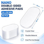 80 PCS Nano Double Sided Adhesive Pads, Waterproof No Damage Removable Heavy - Image 2
