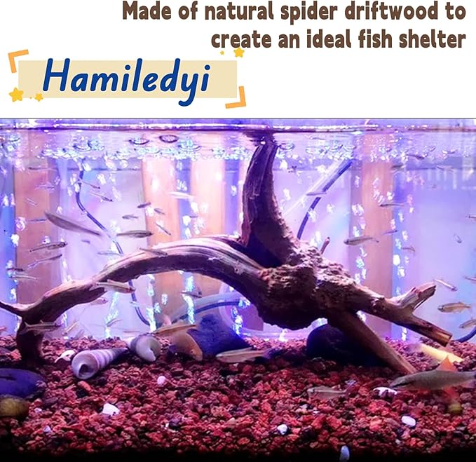 Hamiledyi 4PCS Driftwood for Aquarium 8-10in Natural Spider Wood Reptile - Image 3