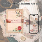 30 Sheets Lace Edged Vintage Scrapbook Paper, Scrapbooking, Stationery Letter - Image 5