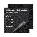 2 PCS 8 x 8 inch Glitter Colored Plexiglass Acrylic Sheets by gdhwcxl
