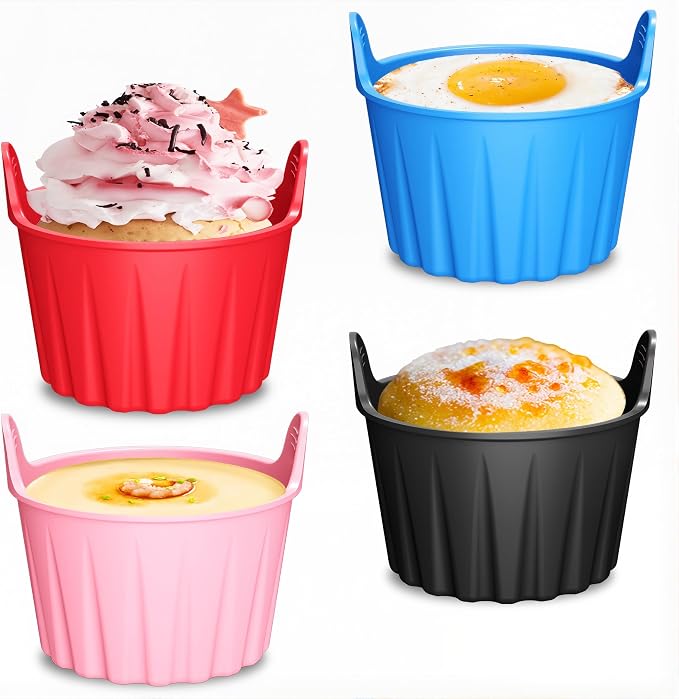 Air Fryer Baking Cups Ideal for Cupcakes, Eggs & Desserts. | Food-Grade by Unknown