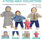 Giant bean 36pcs Wooden Dollhouse Furniture Set 5 Rooms 4 Family Dolls - Image 3
