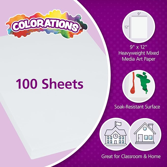 Colorations Art Paper, Finger Paints, Watercolor, Art Room & Homeschool Crafts - Image 4