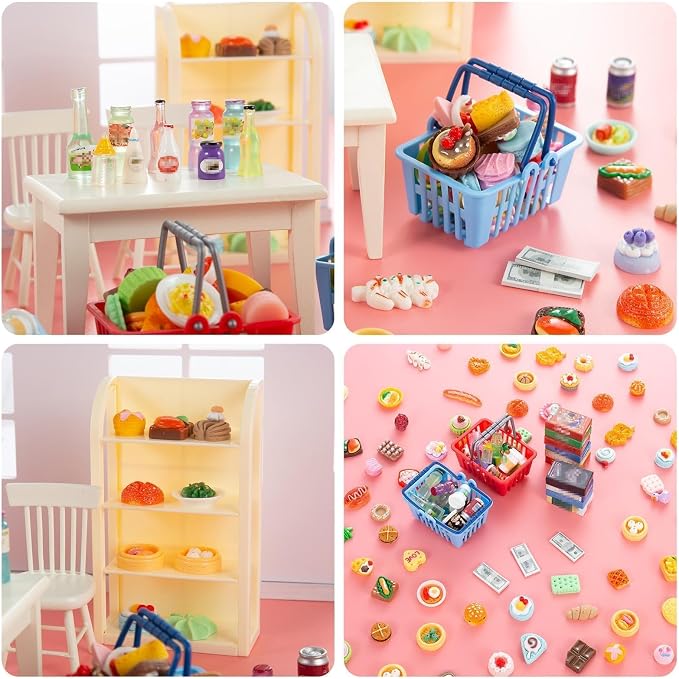 164pcs Miniature Supermarket Shelves Furniture Model 4 Layers Shelf Display - Image 7