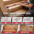 Stair Tread Template Tool, Precision Angle Length Depth Measuring Gauge Tool - Image 2