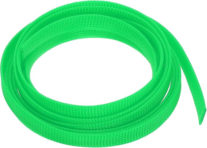 uxcell PET Expandable Sleeving 10ft 1/2" Green Cable Management Sleeve Cord by uxcell