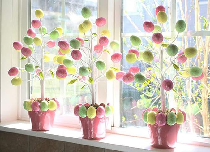 DIYASY 50 Pcs Foam Eggs, 3.5-7cm White Foam Eggs Shape Smooth Mixed Craft - Image 6