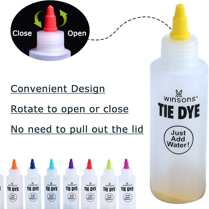 WINSONS Tie Dye Kit 20 Colors Permanent Fabric Dye Art Set - Image 6