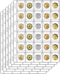 30-Pocket Coin Pages for Collectors, Standard 9-Hole Coin Collection Pages fit by Suremita