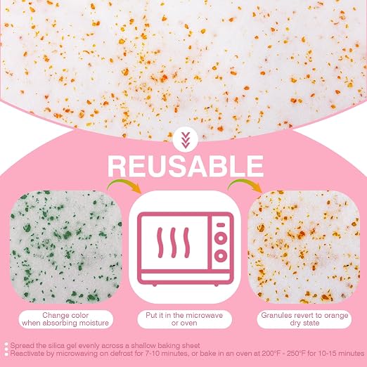 CHANGTIKEJI Silica Gel Flower Drying Crystals, 8LBS Reusable Color Indicating - Image 6