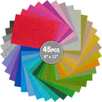 45PCS Felt Fabric Sheets Craft by Loyisal