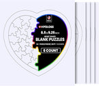 Hygloss 6 Blank Heart Puzzles – 8.5 x 9.5 Inches by HyglossProductsInc