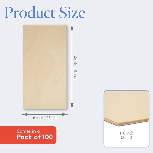Baltic Birch Plywood, 3 mm 1/8 Craft Wood, B/BB Grade Baltic Birch Sheets - Image 2
