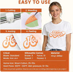 Orange Glitter HTV Heat Transfer Vinyl - Image 2