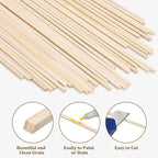 Menkxi 480 Pcs Balsa Wood Sticks 1/8 x 1/8 x 12 Inch Wood Strips Hardwood - Image 5