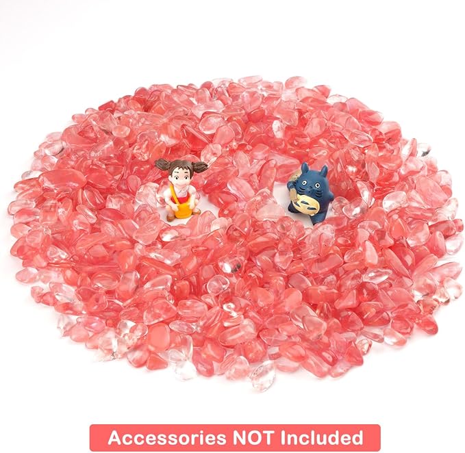 WAYBER Decorative Pebbles, 1 Lb/460g Pink Crystal Quartz Stones Irregular Rock - Image 4