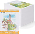 150 Sheets Watercolor Paper Bulk, Finger Paints, Watercolor by Oleitodh