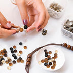 Whaline 240 Pcs Natural Wood Beads Coffee Brown White Wooden Beads Rustic Color - Image 5