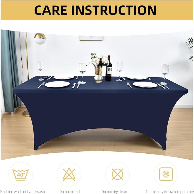 2-Pack 4ft Spandex Table Covers - Image 6