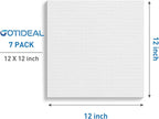 GOTIDEAL Stretched Canvases for Painting, 12x12 Inch Set of 7, Primed White - Image 2